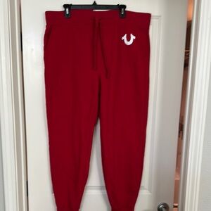 True Religion Red Joggers